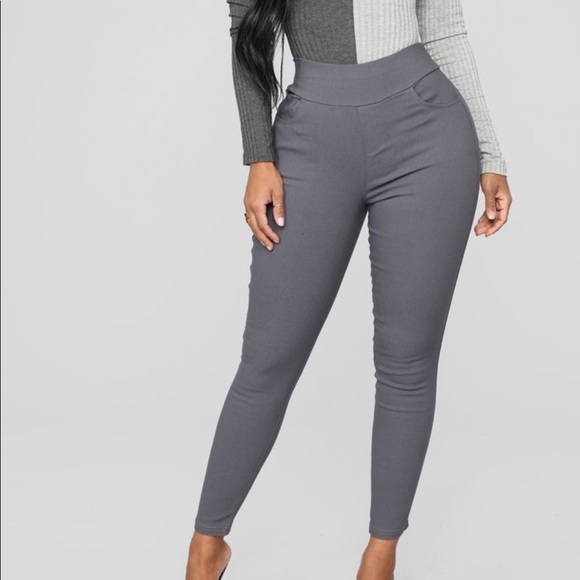 Fashion Nova Pants - Leggings - Charcoal (Brand New)